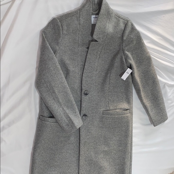 Gray coat for winter